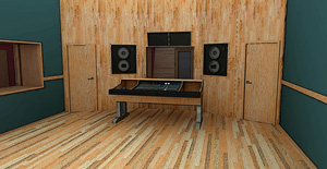 hanging studio monitors