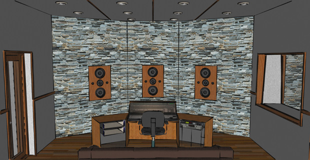 Flush store wall speakers